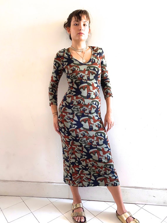 camo jersey dress