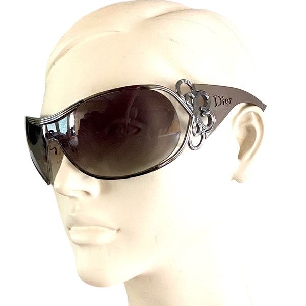 Dior Diori lunettes de soleil masque Diori lunettes solaires enveloppantes Dior Galliano pour Dior lunettes solaires masque verres ombrées