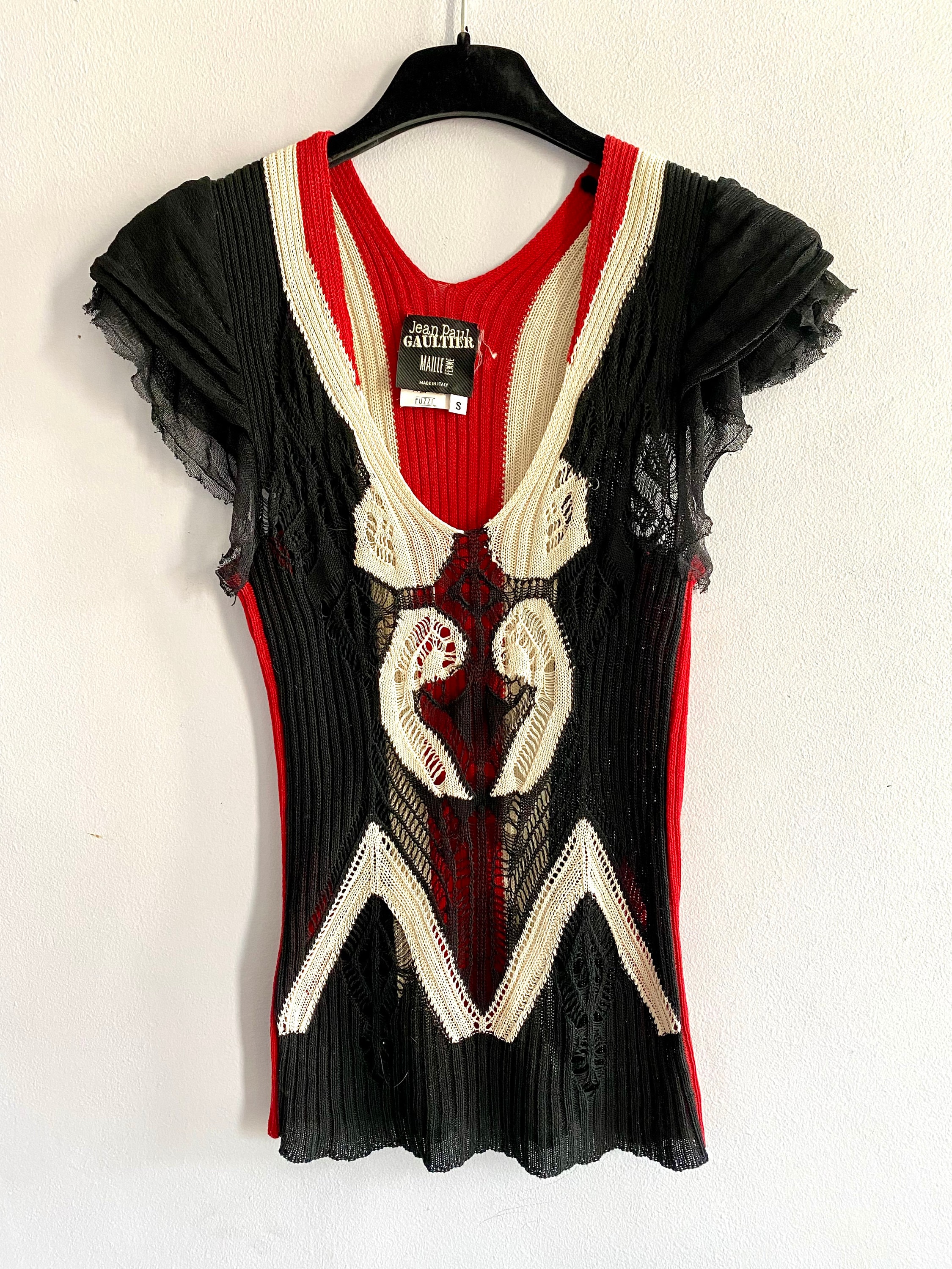 イタリア製 Jean Paul GAULTIER MAILLE ニット ビスチェ イタリア製 Jean Paul GAULTIER MAILLE ニット ビスチェ Jean Paul