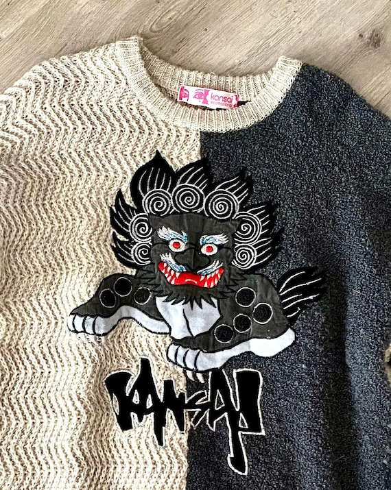 Kansai Yamamoto Dragon Sweater 80s Kansai Yamamoto David Kansai Yamamoto Dragon Sweater 80s Kansai Yamamoto David