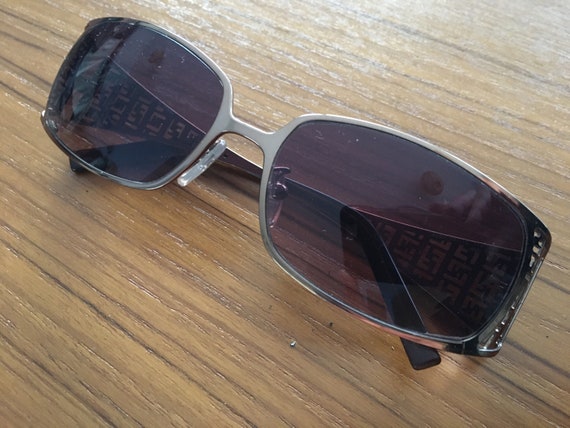 Fendi Zucca Sunglasses Vintage Fendi Metal Glasses Cut Out F