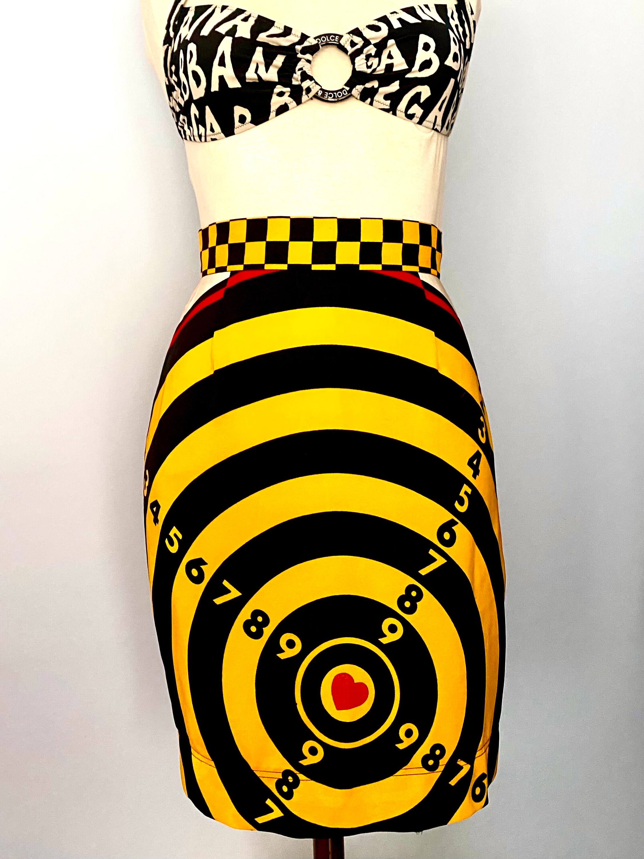 Moschino Cheap and Chic Target Moschino Heart Pencil Board & Skirt Chic Dart Skirt Print Cheap Target Bullseye Etsy 90s Rayon - Skirt Skirt