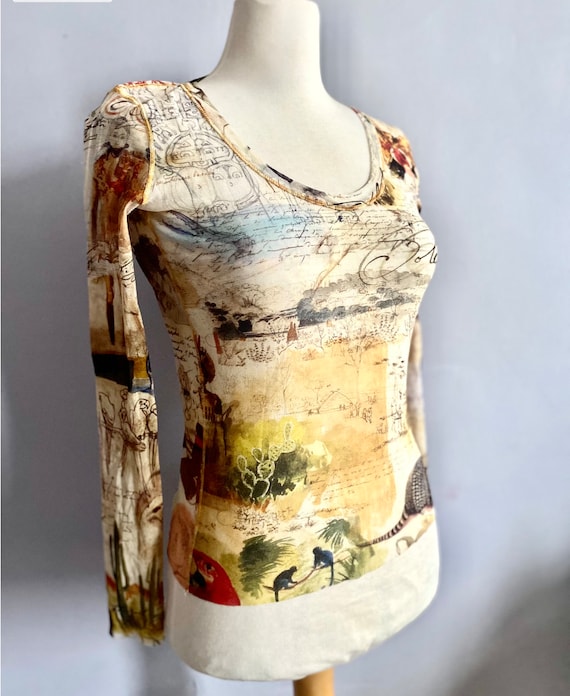 Vintage Jean Paul Gaultier Soleil Mesh Top Spring Summer 1999