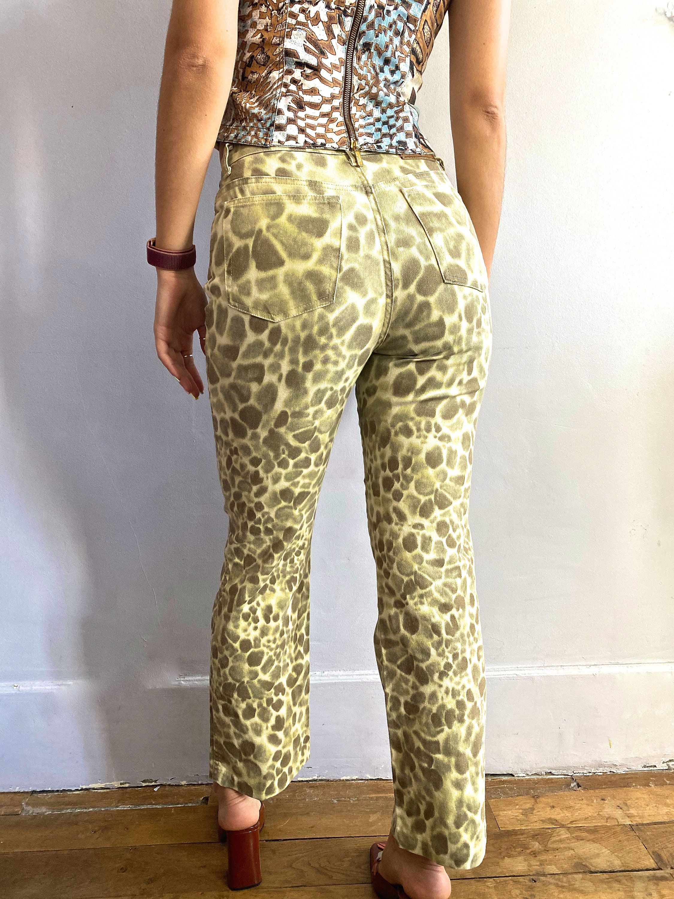 Roberto Cavalli Cat Print Jeans Animal Print Jeans Cavalli Etsy.de
