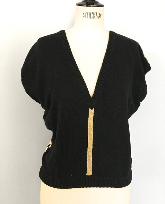 山本寛斎　セーター　ドルマンニット 1980s KANSAI YAMAMOTO 山本寛斎 アート総柄ニットセーター