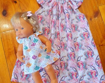 mermaid print dress girl