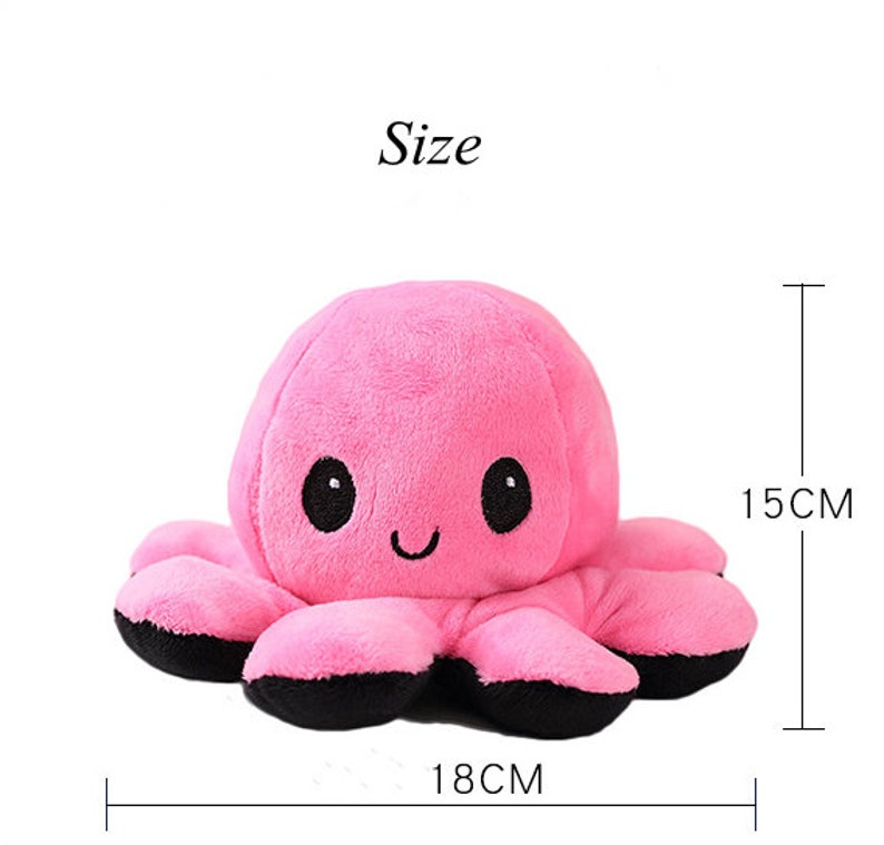 reversible octopus mood plush