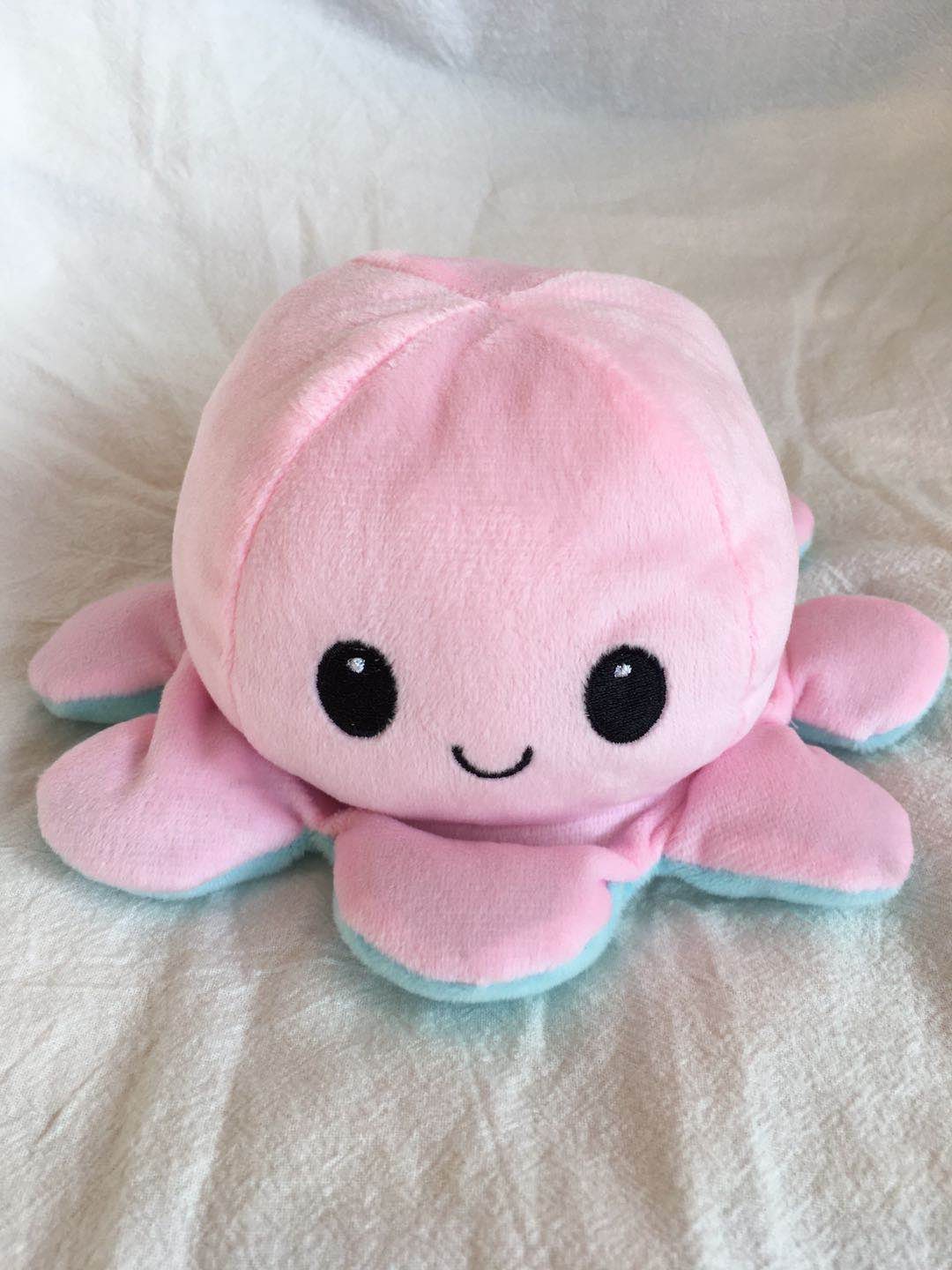 Reversible Mood Plush Octopus MoodChanging Cute Reversible Etsy