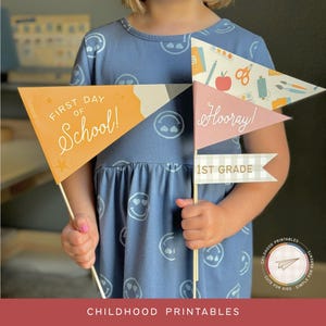 Back To School Pencil Pennant Set: Photo Prop Printable (PDF)