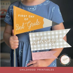 Back To School Pencil Pennant Set Printable (PDF)