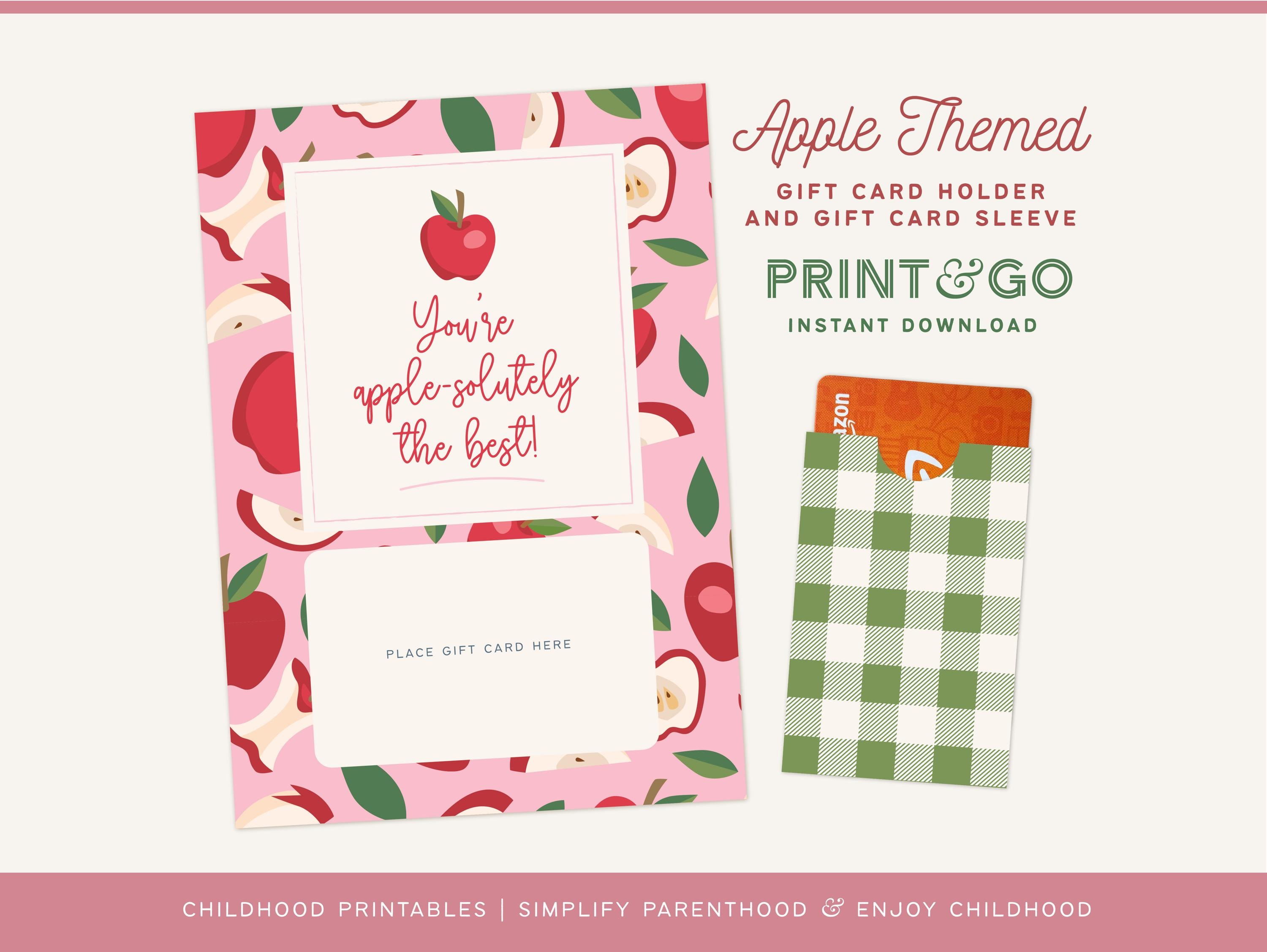 apple gift card sleeve Apple Gift Card Holder  Olivia Grace Paper