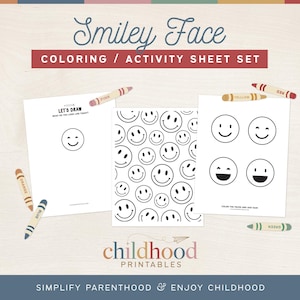 Instant Download, Smiley Face Birthday, Smiley Face Activity Pages, Groovy Color Page, One Smiley Girl Party, Back to School Color Page