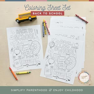 Back to School Coloring Pages: Grade Level Activity (Printable Download)