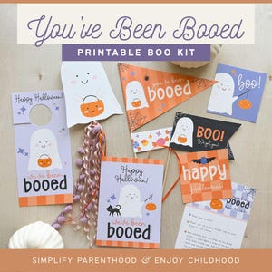 Instant Digital Download, Booed Signs, You&#39;ve Been Boo&#39;d, We&#39;ve Been Booed, Boo Halloween Tags, You&#39;ve Been Booed Printables, Cute Ghost Tag
