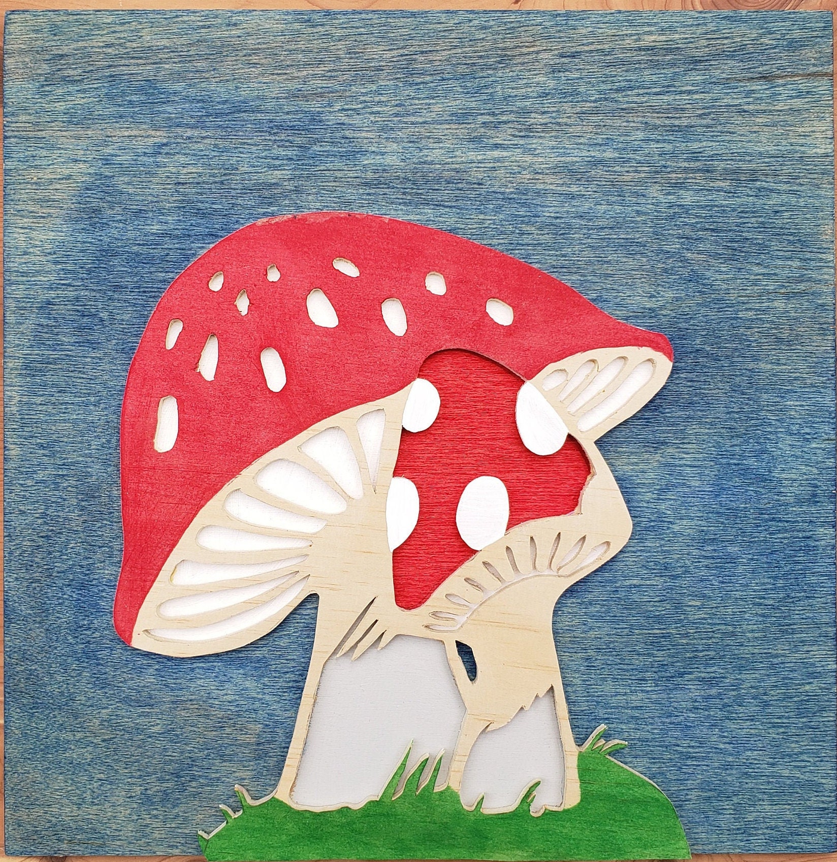 Handmade Scroll Saw Mushroom Wall Art Etsy