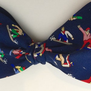 Bow Tie with Colorful Snowboarders image 1