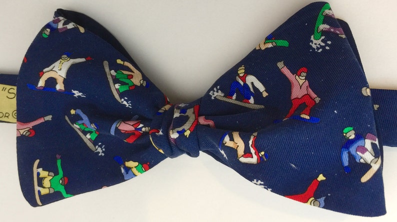 Bow Tie with Colorful Snowboarders image 1