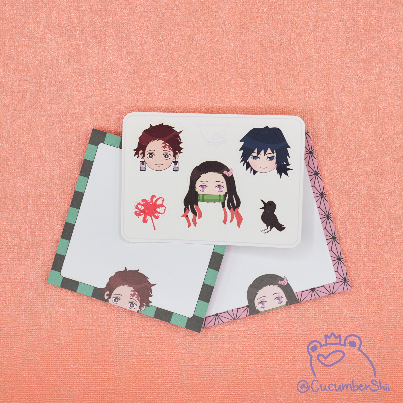 Sticker Stationery Set Anime Memo Pad with Character Etsy