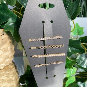 Coffin Barrette Hair Accessory Display Holder Card