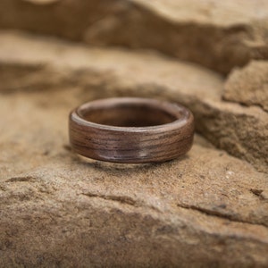 Walnut Custom Bentwood Wooden Wedding Band