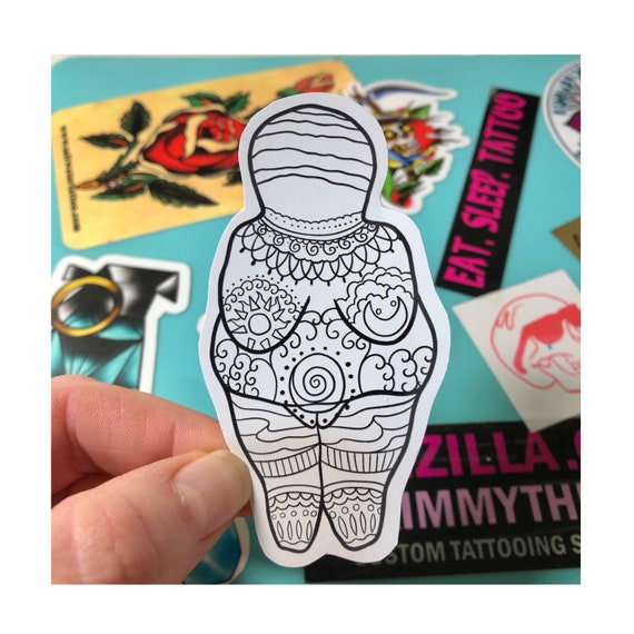 Tattooed Venus Woman of Willendorf Sticker Laptop Decal - Etsy Tattooed Venus Woman of Willendorf Sticker Laptop Decal - Etsy