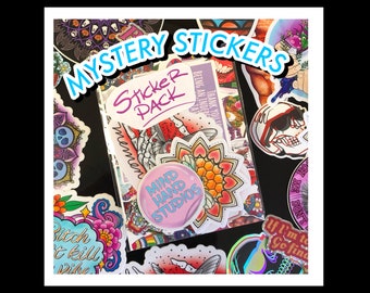 Mystery Sticker Pack - Mystery stickers for laptop - Laptop Decal stickers - Vinyl sticker packs - sticker decals - bumper stickers