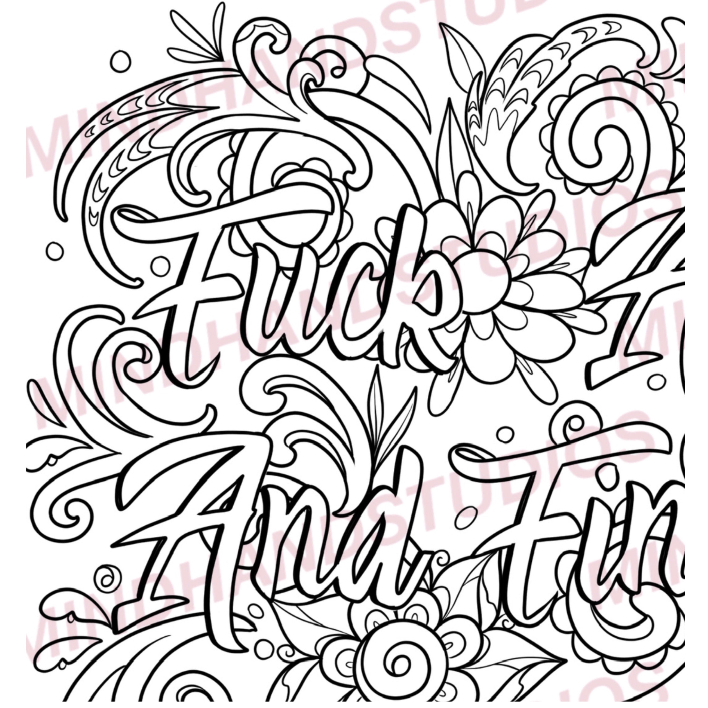 Coloring Page Fuck Around And Find Out Sassy Coloring Page Etsy Uk