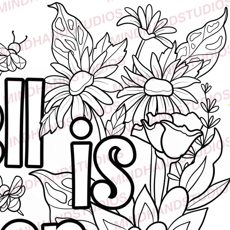 Printable Coloring Page Hell is Other People Digital - Etsy