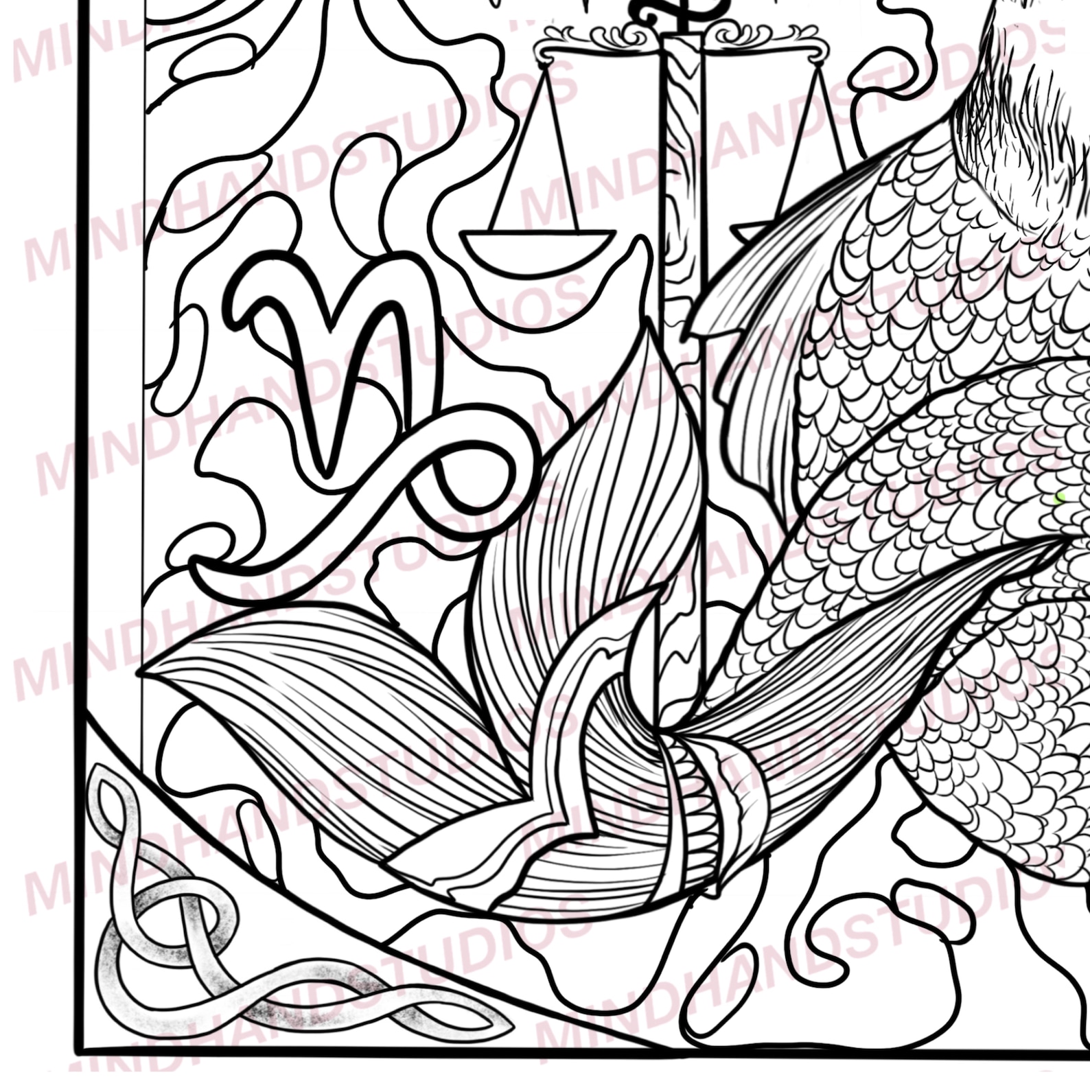 Capricorn Coloring Page Printable Zodiac Coloring Sheets | Etsy