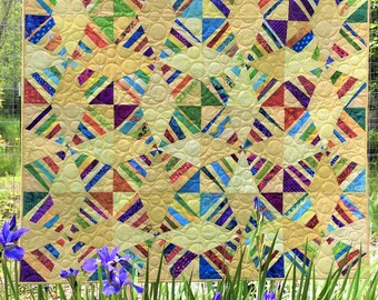 Quilted Note Cards: Colorful Handmade Thank You Cards, Set of 8