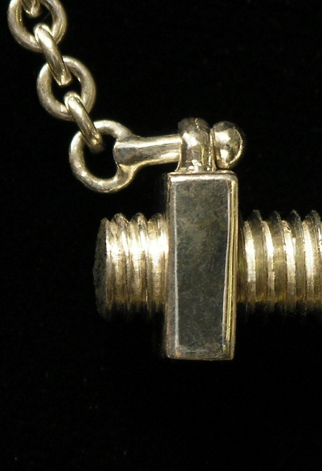 Pendant Sterling Silver Nut and Bolt necklace Etsy