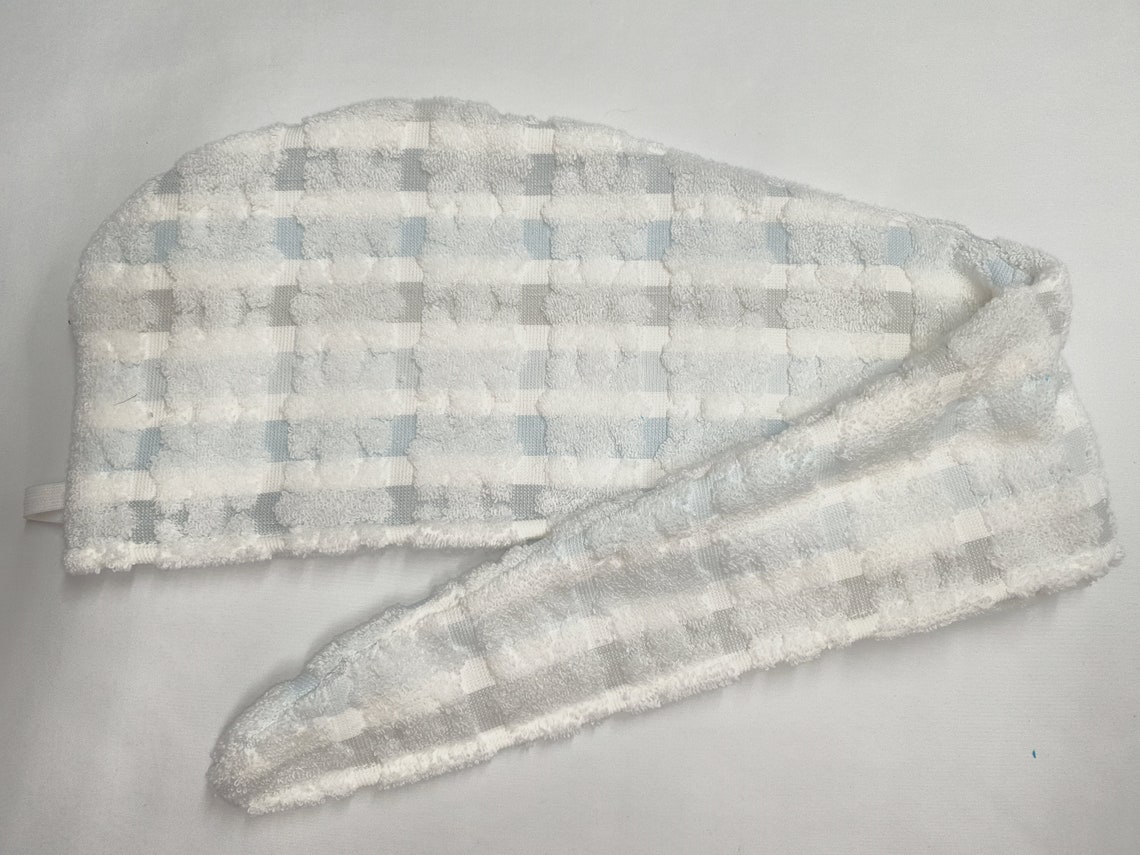 Blaues graues und weißes Haartuch Wickeltuch extra lang für | Etsy