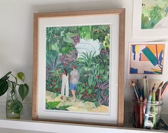 Cloud Forest Print | Botanical | Tropical | Floral Art Print | Wall Art | Illustration