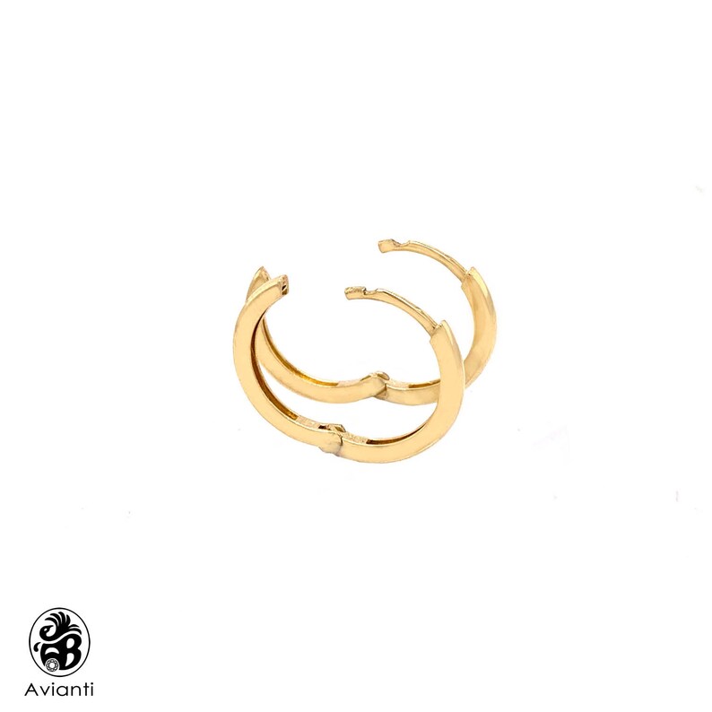 EAR01948 Lever Back Earrings Yellow Gold Earrings 14 Karat Huggies Earrings Gold Lever Back Earrings Hoops Earrings