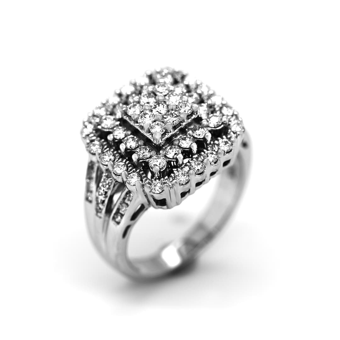 Diamond Ring, Diamond Engagement Ring, White Gold Engagement Ring W