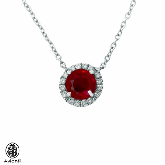 Ruby Necklace Diamond and Ruby Necklace 