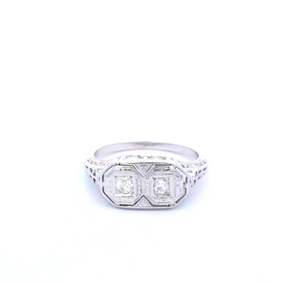 Engagement Ring, Antique Two Diamond Engagement Ri
