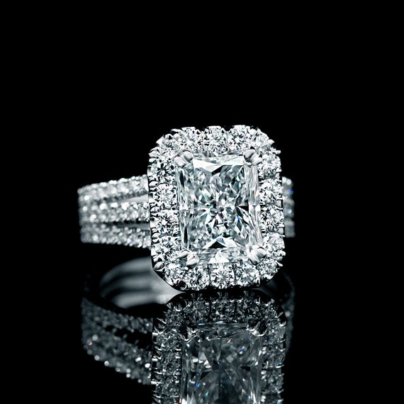 Rectangular princess 2024 cut diamond ring