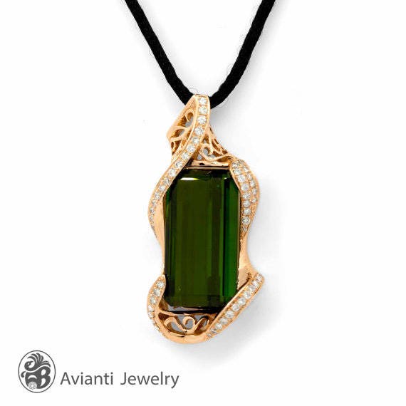 Green Tourmaline Pendants Green Tourmaline Pendants