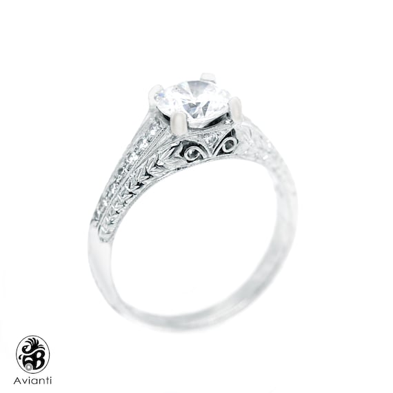 Engagement Ring, Vintage Diamond Engagement Ring, 
