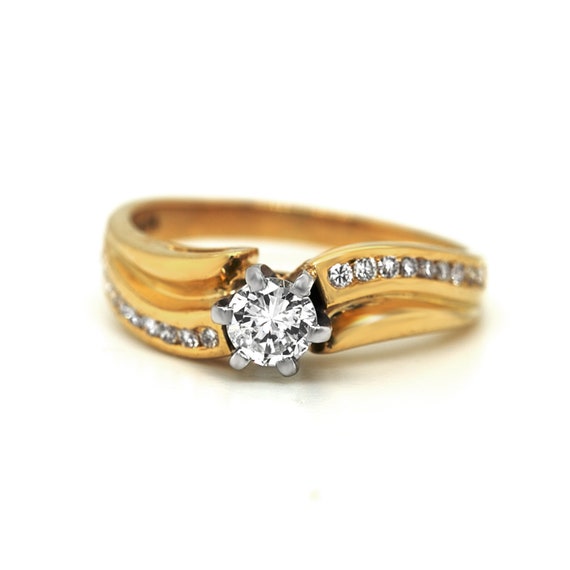 Diamond Engagement Ring, Round Diamond Engagement… - image 2