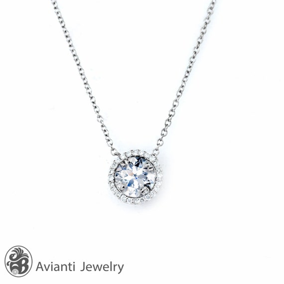 Halo Lab-grown diamond necklaces - VALQUÈRE