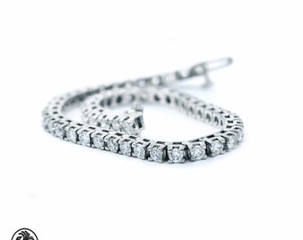 Diamond Bracelet, Diamond Tennis Bracelet, Traditional Tennis Bracelet With Diamonds, Five Carat Diamond Tennis, White Gold Tennis Bracelet