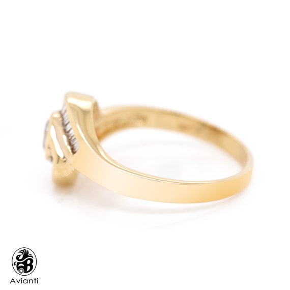 Diamond Engagement Ring, Yellow Gold Diamond Ring… - image 3