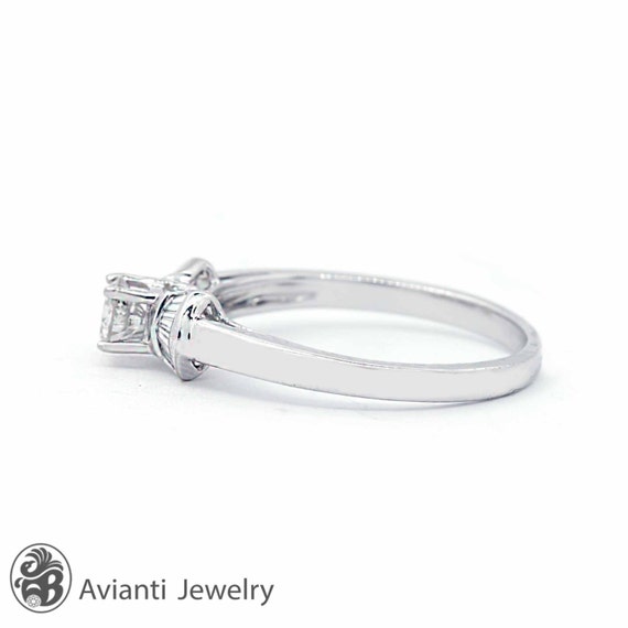 Diamond Ring, Baguette Diamond Ring, Bow Like Des… - image 3