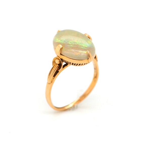 Opal Ring, Opal Ring In Yellow Gold, 18karat yello