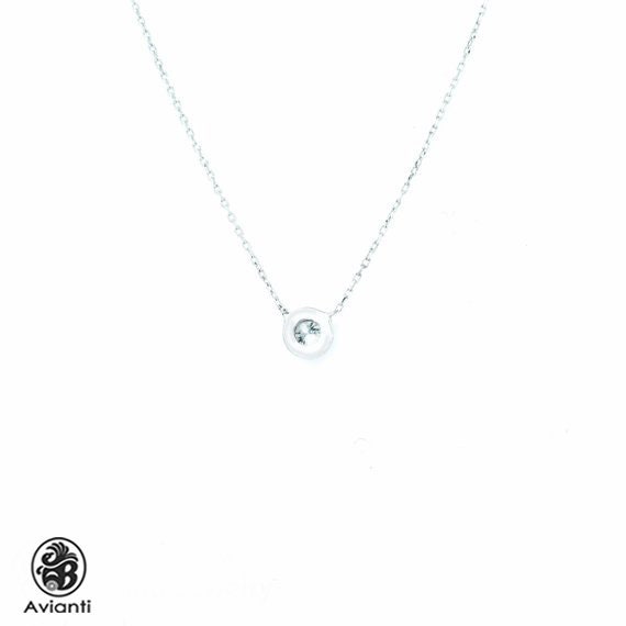 Diamond Necklace Round Diamond Pendant 