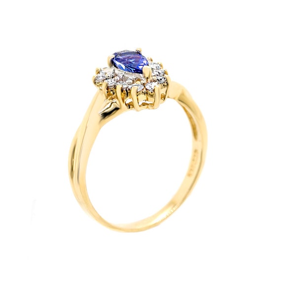 Tanzanite Ring, Violet Blue Gemstone Engagement R… - image 2