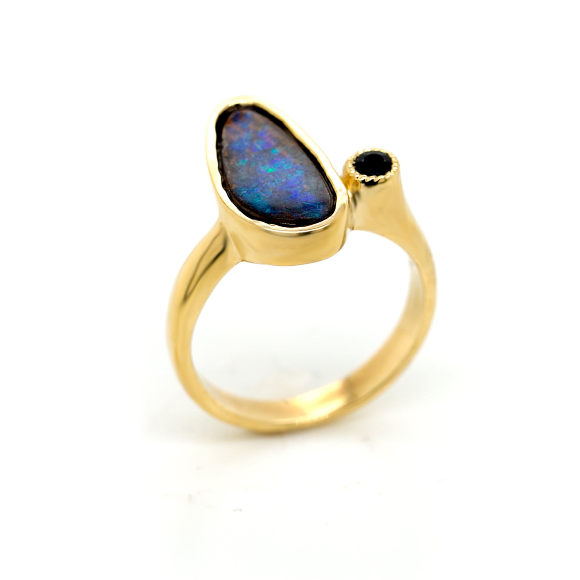 ハリックァ K18 ボルダーオパール リング Boulder Opal 1.72 Boulder 
