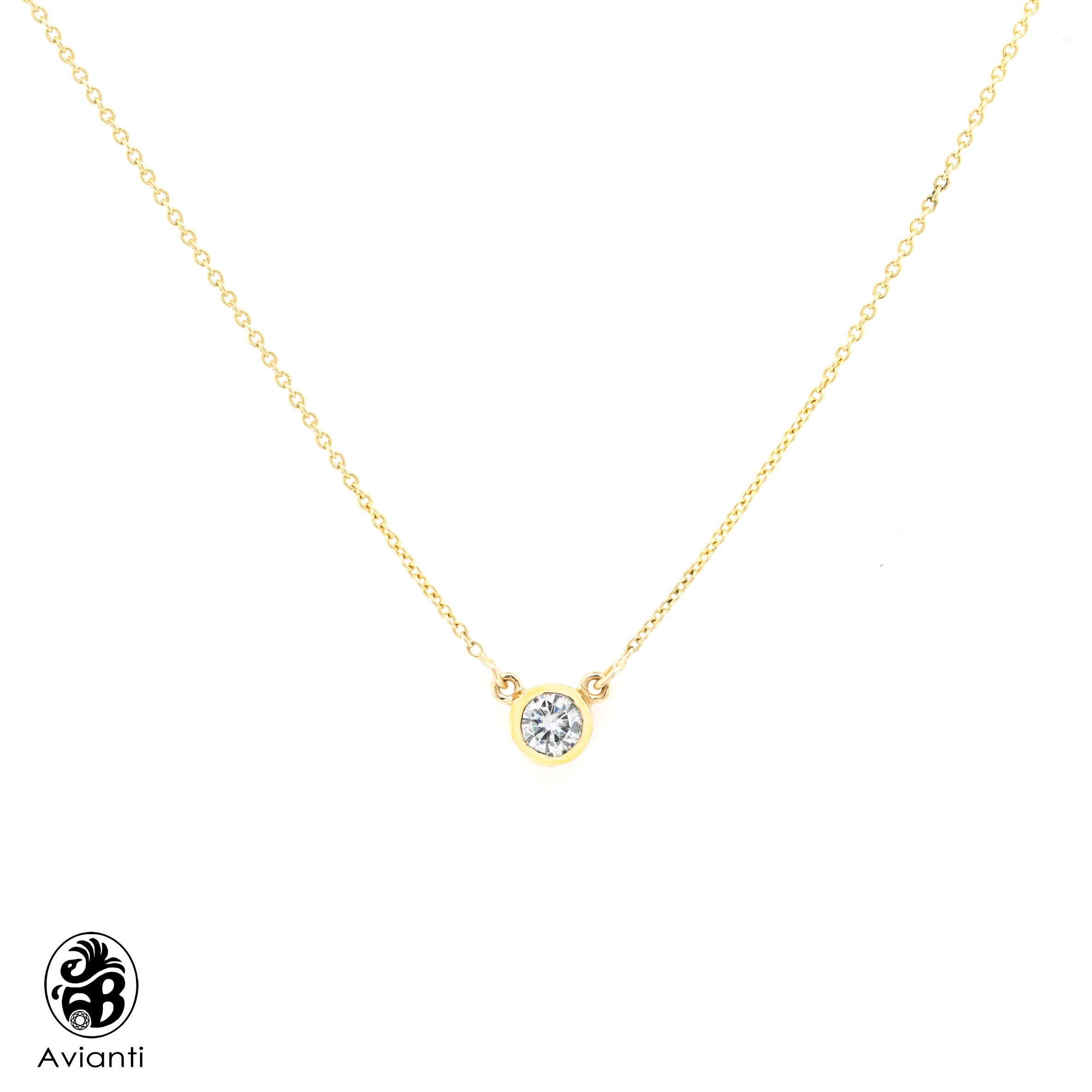 Necklace with attached on sale pendant